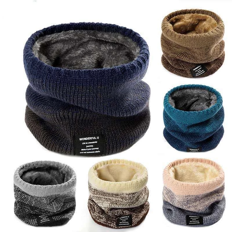 Muffler Men Wool - Winter Sjaal voor Mannen Fleece Ring