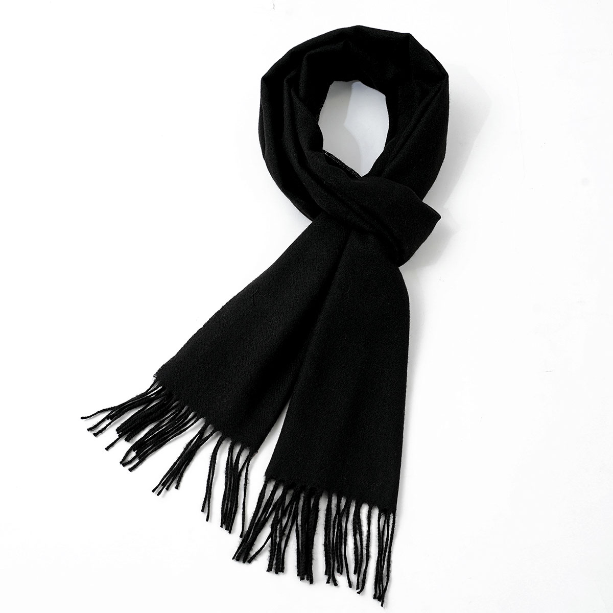 Muffler Men Wool - Heren effenkleurige imitatie kasjmier sjaal, warme