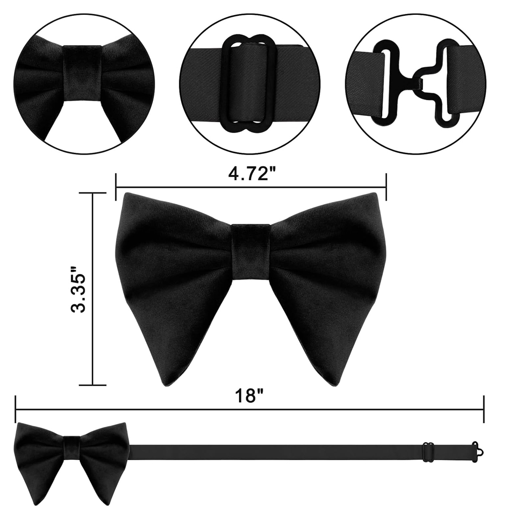 Heren fluwelen vlinderdassen,  - Bow Tie Pre Tied recensie en prijs