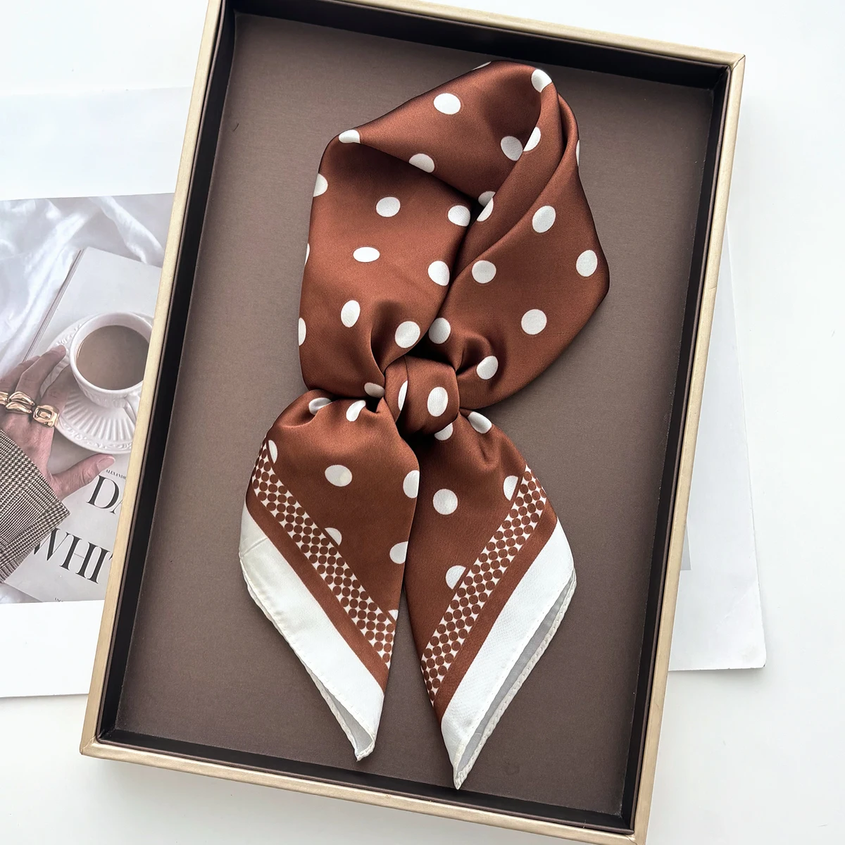 Dames elegante zachte satijnen - Scarf Silk Square recensie en prijs